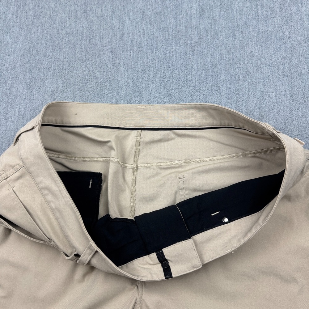 Lululemon Pants Men 38 Beige ABC Slim Fit 30"‎ Warpstreme Flat Front M5972S - Picture 3 of 13
